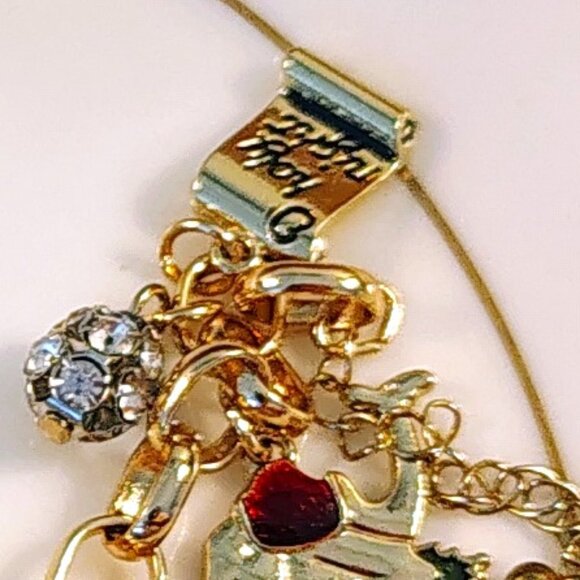 Vtg Christmas Story CHARM Bracelet Gold Tone Designed for Macy's - Picture 9 of 11